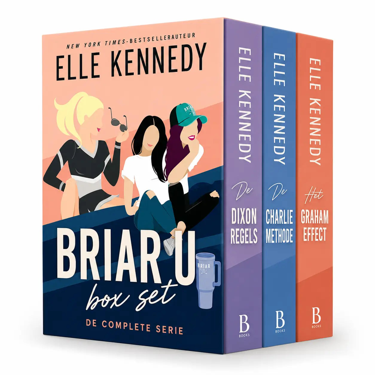 De briar-u box set door bestsellerauteur elle kennedy met kleurrijke covers van the graham effect en the dixon rule