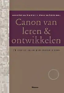 Een hardcover boek getiteld canon van leren en ontwikkelen in paarse omslag met auteurs manon ruijters rika schut en robert-jan simons