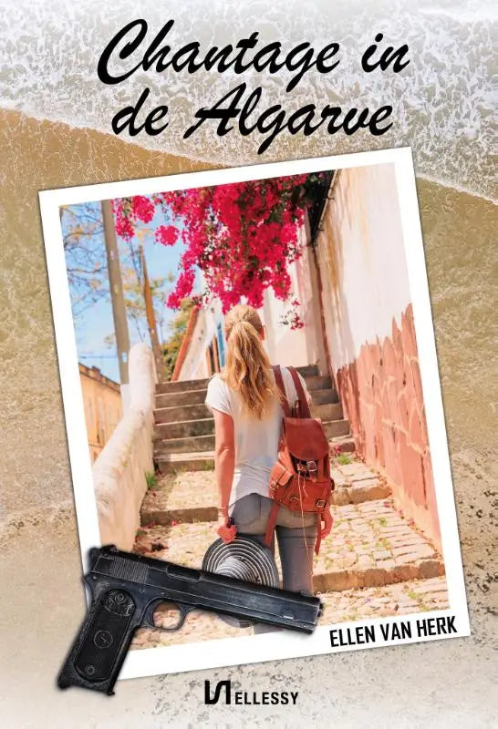 Zwarte semi-automatische pistool met textuur handvat en zichtbare trekkerbeugel in chantage in de algarve