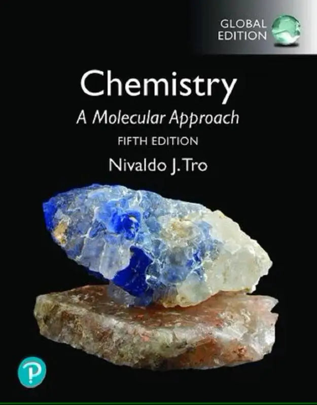 Cover of the fifth edition global edition textbook chemistry a molecular approach by nivaldo j featuring the world map background