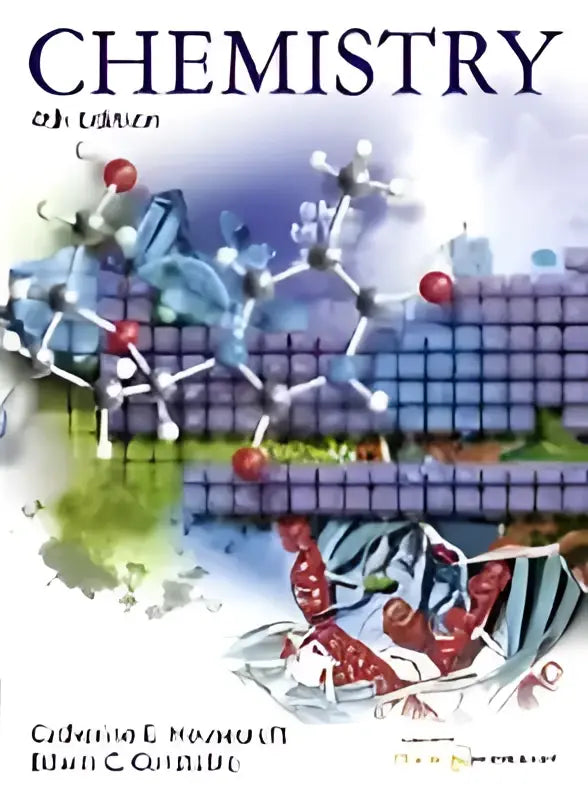 De omslag van het 8e editie leerboek chemistry door catherine e. met een blauwgroene achtergrond