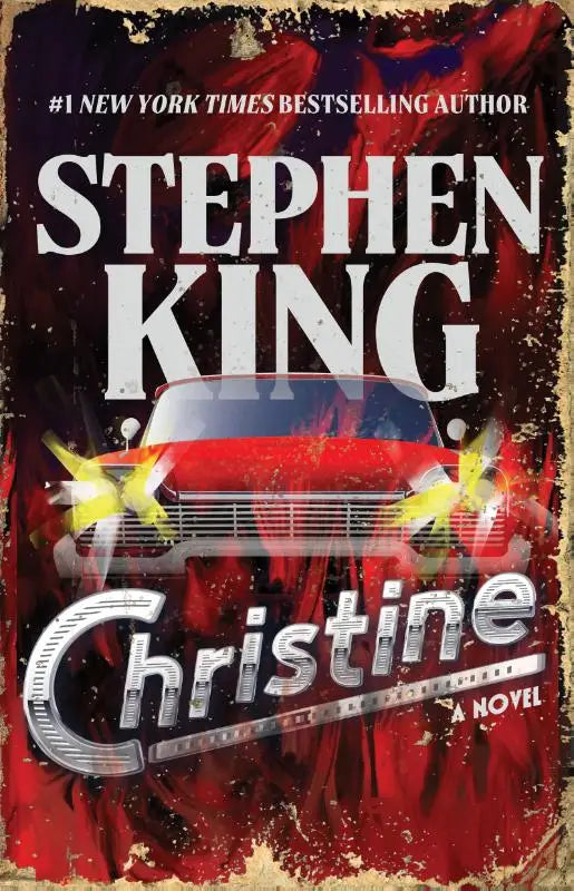 Rode vintage auto op de omslag van stephen king zijn novel christine voor het product christine a novel