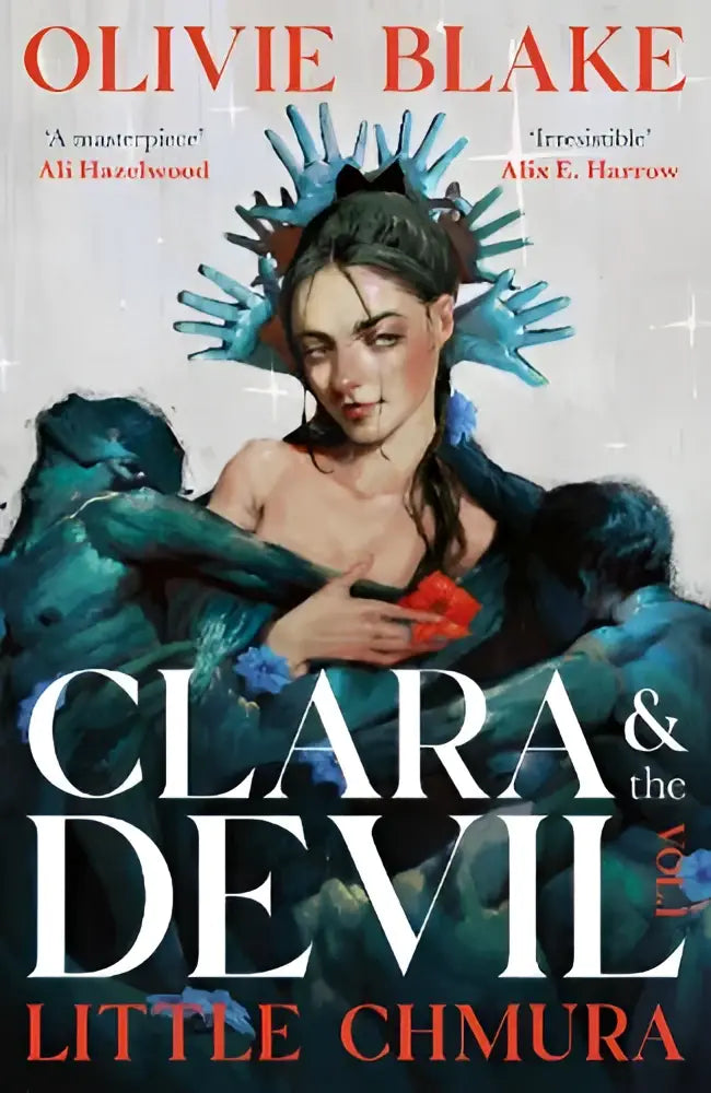 De cover van de graphic novel clara & the devil collection one toont clara met een blauw kroon en rood object