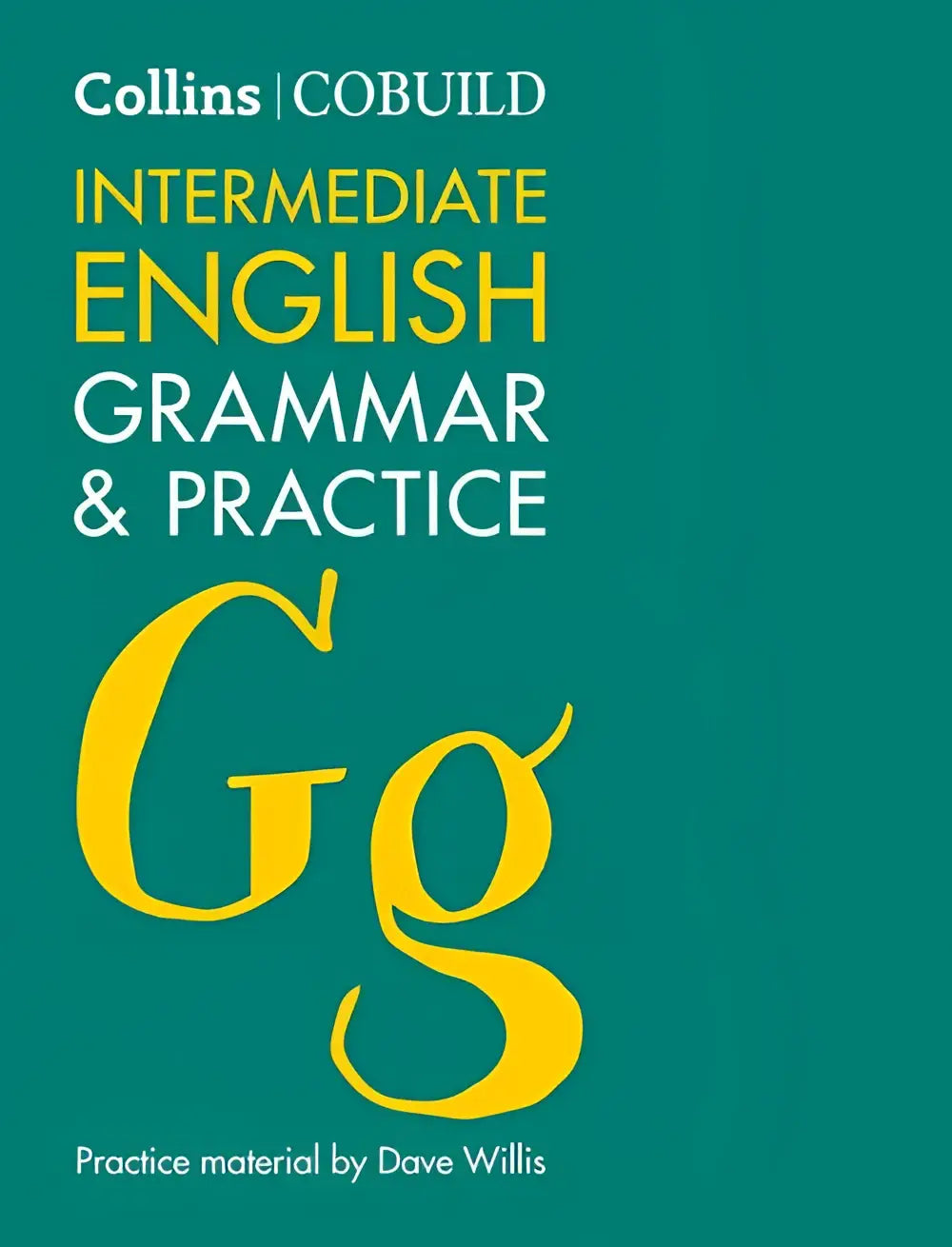 Teal teal cobuild intermediate english grammar and practice boek met gele letters en grote gestileerde gg op de omslag