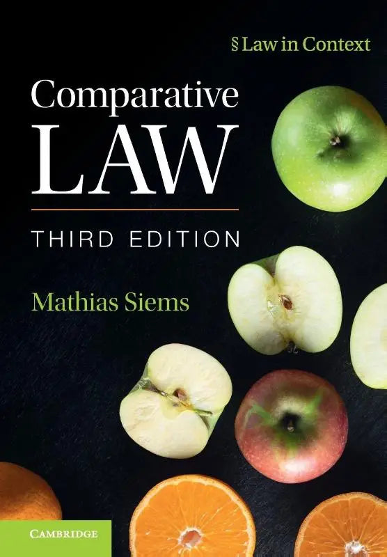 Boekomslag van comparative law derde editie door mathias siems voor studenten en scholars in comparative law
