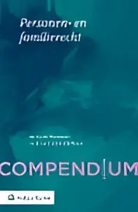 Teal digitale display met de tekst persoon en jambe en compendium voor compendium van het personen en familierecht door wolters kluwer nederland