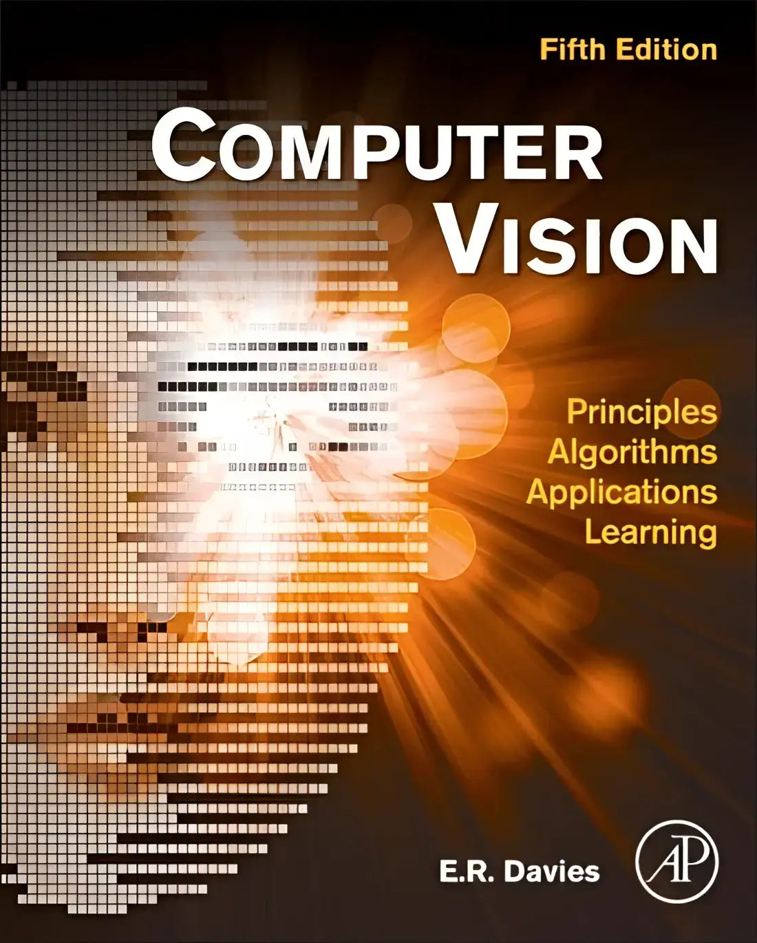 Fifth edition computer vision textbook by e.r. in blauw met duidelijke cover en educatief doel