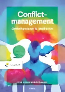 De boekcover van conflictmanagement door ellen giebels en martin euwema toont kleurrijke abstracte vormen voor management algemeen