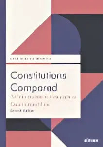 The book constitutions compared by aalt willem heringa features a modern geometric cover in navy blue coral pink and white