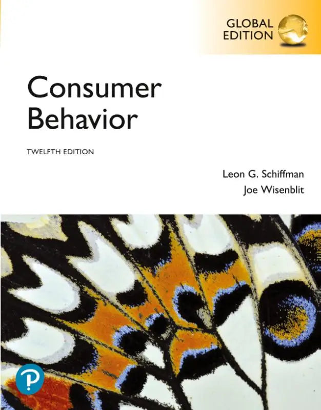 Afbeelding van het studieboek consumer behavior 12th edition door leon g global edition met blauw omslag