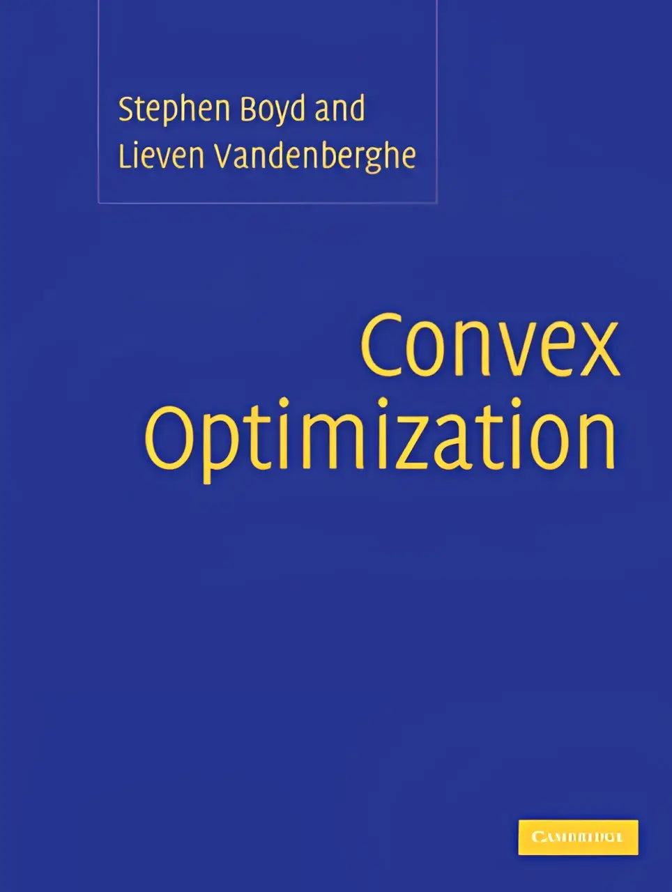 Blauw hardcoverboek convex optimization door stephen boyd en lieven vandenberghe voor convex optimization problemen
