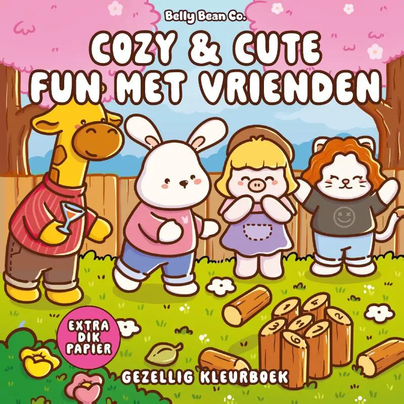 Cozy & cute fun met vrienden - Gezellig kleurboek