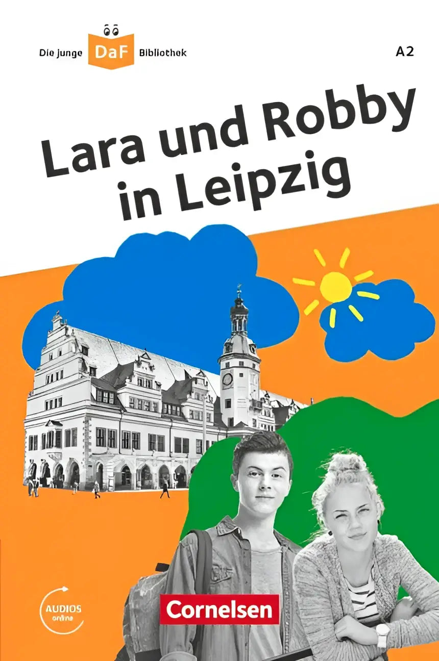De cover van het a2 niveau duits leerboek lara und robby uit de die junge daf bibliothek serie van cornelsen