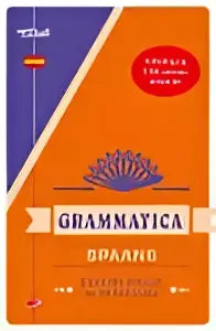 Orange en witte zogenaamde dale grammatica spaans notebook met getextureerde omslag voor christina irún chavarría