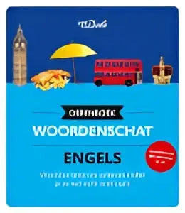 Blauw kinderboek met kleurrijke illustraties van londense bezienswaardigheden en de titel deutsch für kinder woordenschat engels