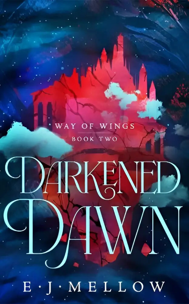 Donkere ochtendlucht fantasy roman darkened dawn van e.j. op een boekomslag met mystieke kleuren