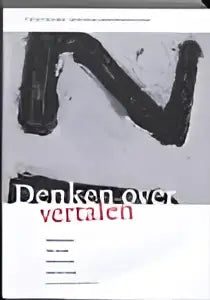 Zwart-witte boekomslag met gedurfde gestileerde letters van denken over vertalen uitgeverij vantilt