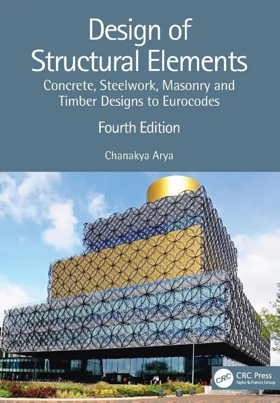 De cover van het boek design of structural elements van chanakya arya vierde editie over masonry en timber ontwerpen volgens eurocodes
