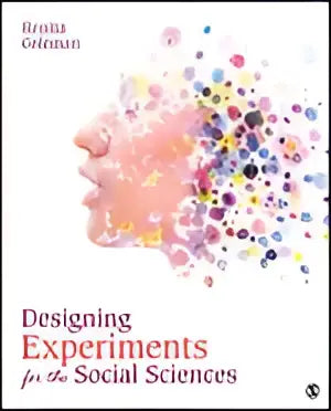 De boekomslag van designing experiments for the social sciences door renita coleman toont een roze-wit ontwerp met kleurrijke stippen over hoe te plannen en resultaten te interpreteren