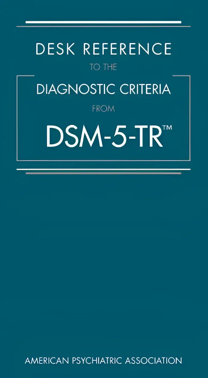 Teal hardcover boek desk reference to the diagnostic criteria from dsm-5-tr door american psychiatric association