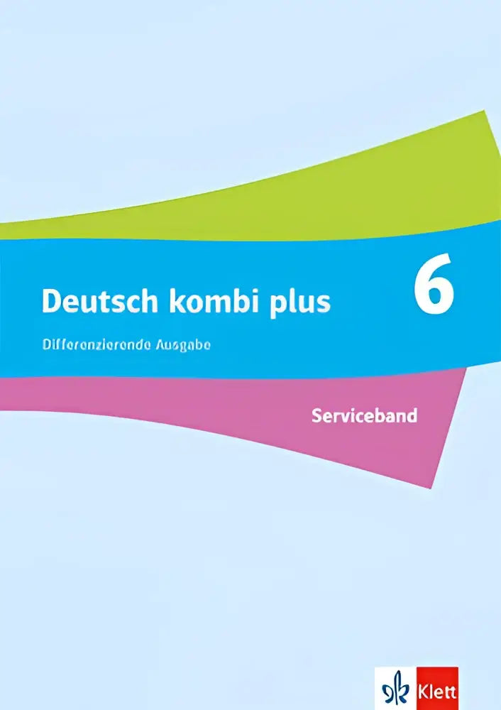 Blauw en roze geometrische omslag van deutsch kombi plus 6 serviceband klasse 6 klett differentiërende uitgave