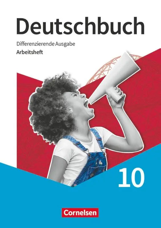 Rood en blauw omslag van cornelsen deutschbuch arbeitsheft 10e klas met differenzierende ausgabe und lesebuch