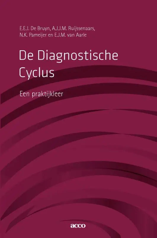Marron boekcover De diagnostische cyclus 2e druk met curved stripes