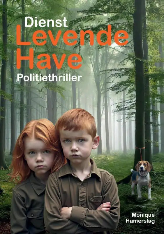 De boekcover van dienst levende have toont de titel in oranje met de ondertitel politie thriller