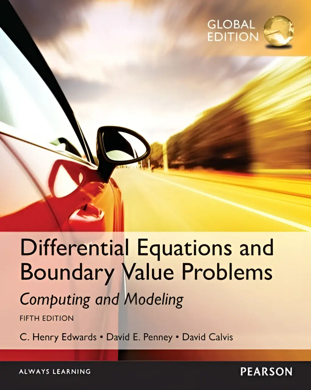 De cover van de vijfde editie globale editie van het leerboek differential equations and boundary value problems computing and modeling door c