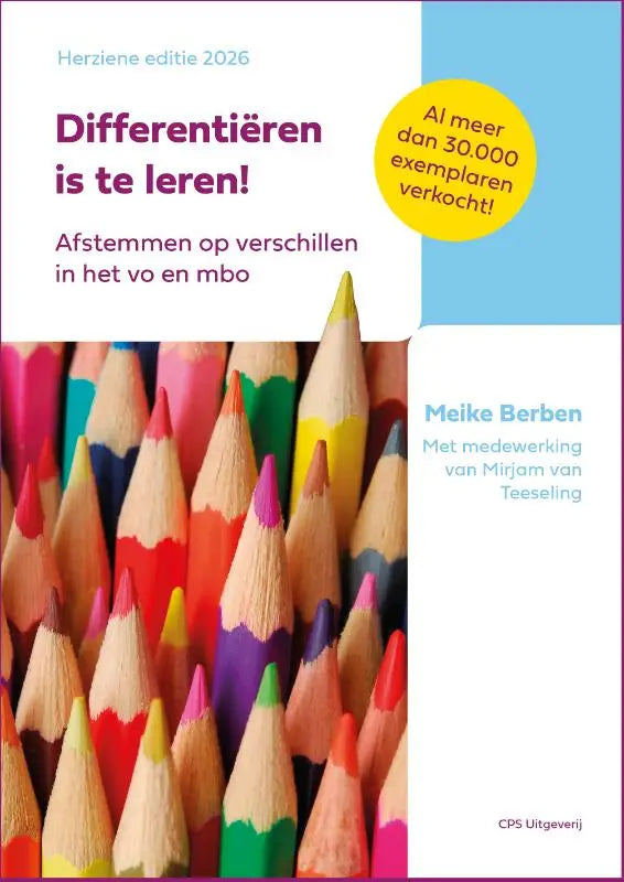 Een kleurrijke set geslepen houten potloden passend bij het product Differentiëren is te leren