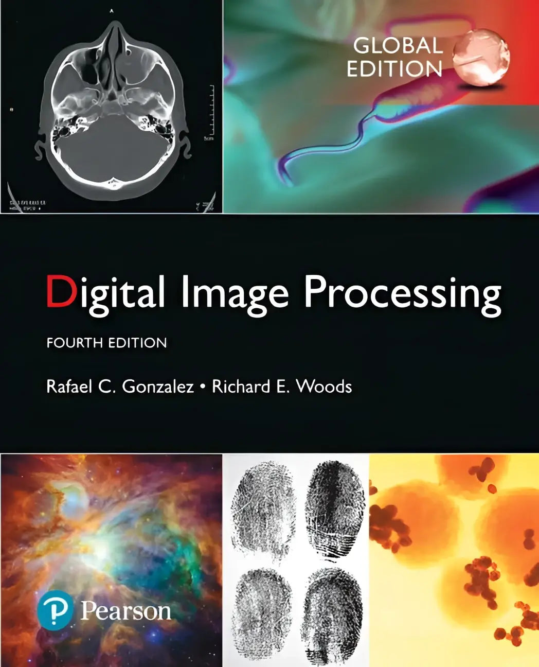 De omslag van de vierde editie van het digitale image processing tekstboek van rafael c voor digital image processing