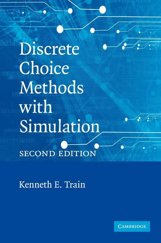 Blauw hardcover boek discrete choice methods with simulation tweede editie van kenneth e voor keuze methoden studies