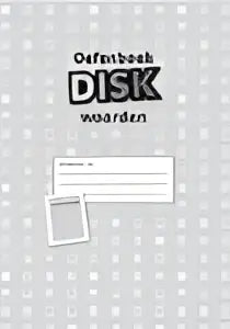 Grijs-wit disk woorden oefenboek set 5ex met minimalistisch ontwerp voor taalvaardigheidsoefeningen