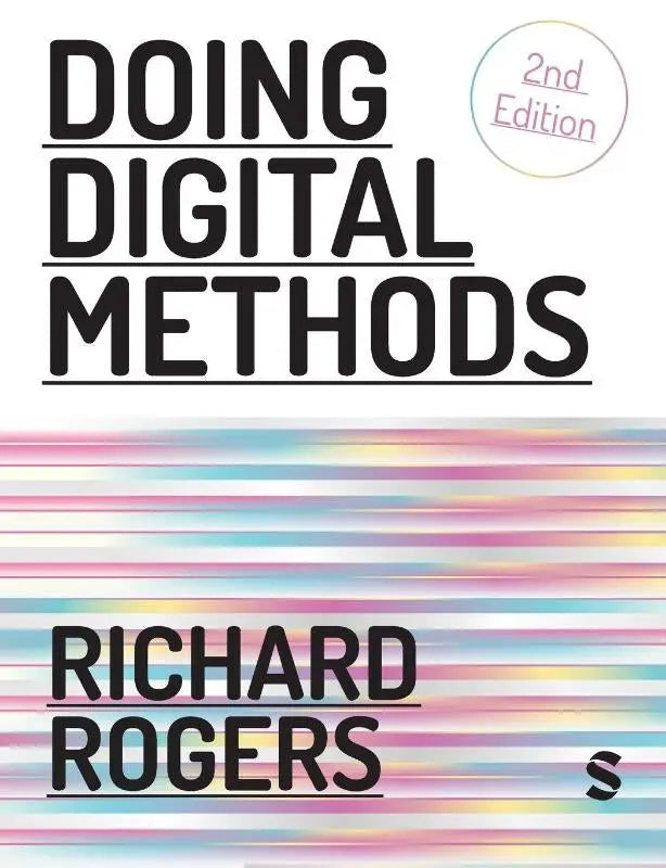 De boekomslag van doing digital methods door richard rogers 2e editie gericht op social media en digitale methoden