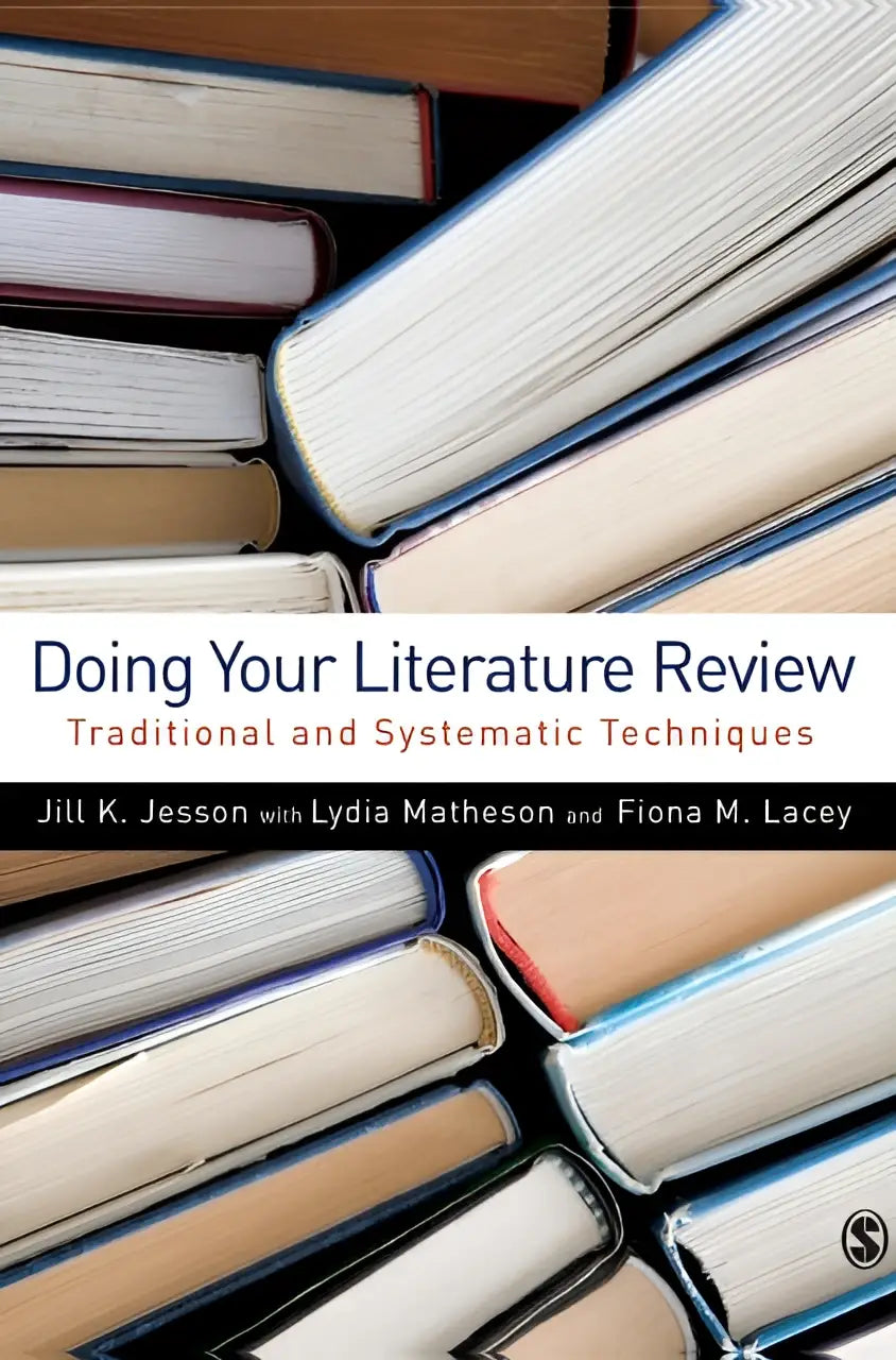 The book cover of doing your literature review by jill k featuring traditional and systematic techniques in blue and white