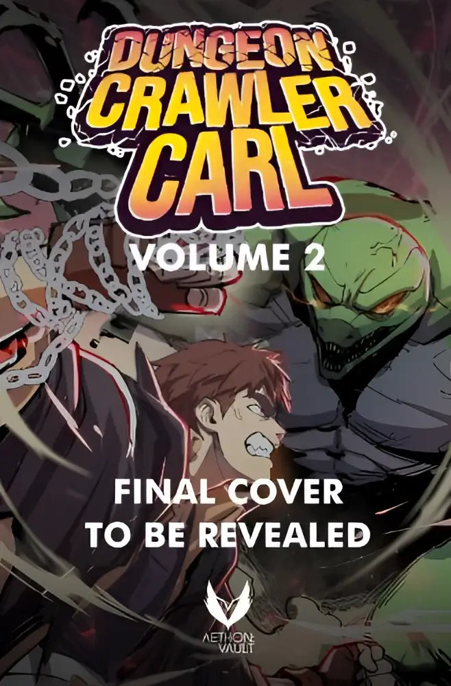 Het coverkunstwerk van dungeon crawler carl volume 2 toont een dynamische illustratie met levendige kleuren graphic novel
