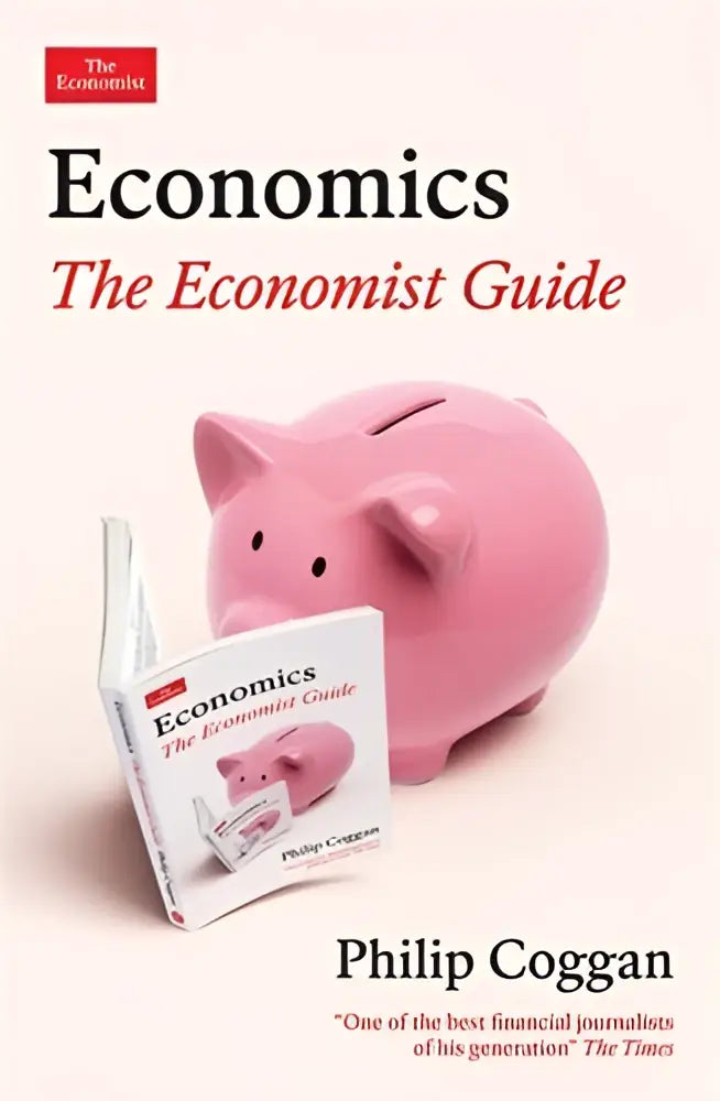 Roze keramische spaarvarken met gleuf aan de achterkant in de economist guide voor economielessen