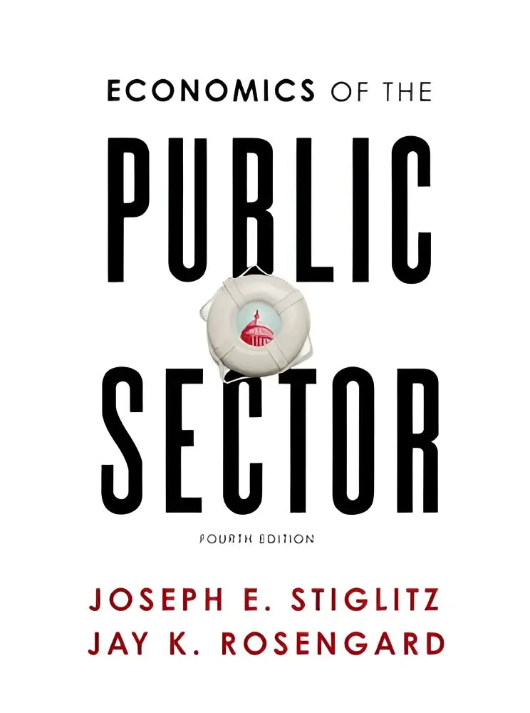 White life preserver with red logo on the cover of economics of the public sector by joseph e focusing on public finance