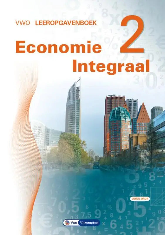 Orange en zwart titeldekboek voor economie integraal economie 2 integraal door van vlimmeren