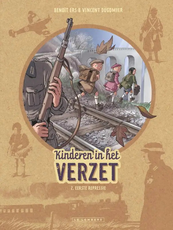 De kleurrijke omslag van het geïllustreerde boek kinderen in het verzet 2 over eerste repressie