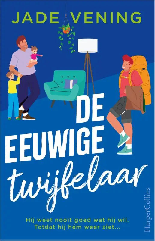 De boekcover van eeuwige twijfelaar toont een blauwe achtergrond met de titel en weet nooit in witte letters