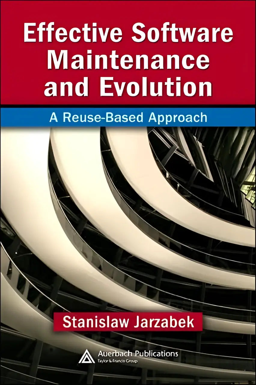 De boekomslag toont effectieve software maintenance en evolution in witte tekst op een rode achtergrond voor software engineering tools