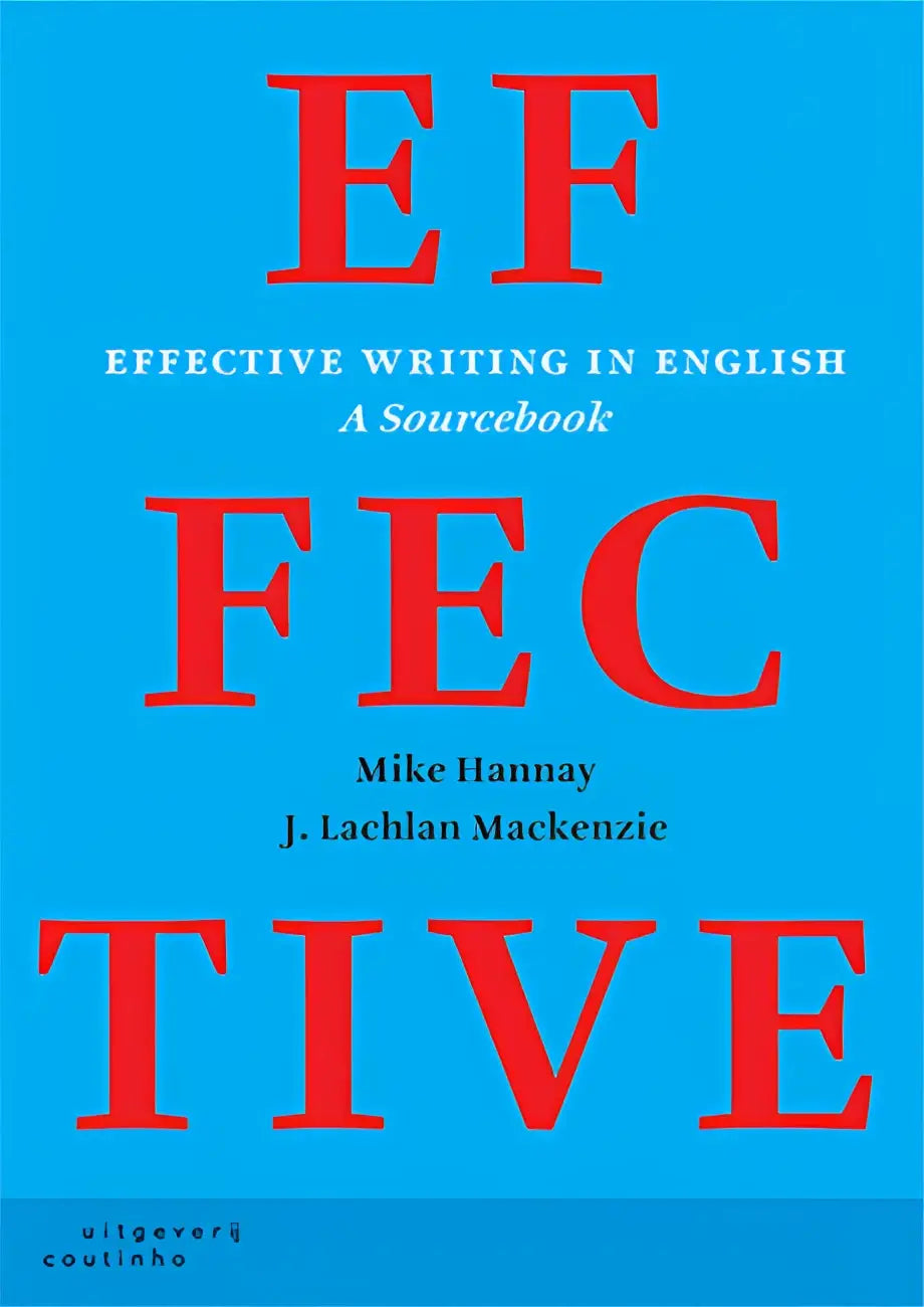 Blauwe boekcover Effective writing in English met auteurs Mike Hannay en J