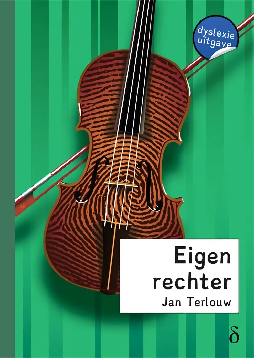 Een gedetailleerde illustratie van een violin eigen rechter met een rijke donkerbruine houtnerfafwerking en zwarte snaren