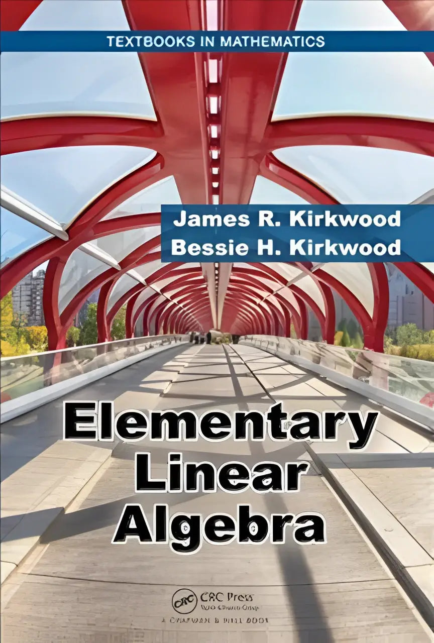 The book elementary linear algebra by james r features a colorful textbook cover for linear algebra study