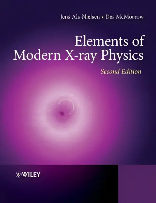 Purple book cover of elements of modern x-ray physics second edition featuring pink and white circular design and synchrotron radiation