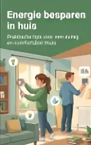 Een groep mensen bekijkt een energiebesparende display met praktische tips voor een comfortabel thuis