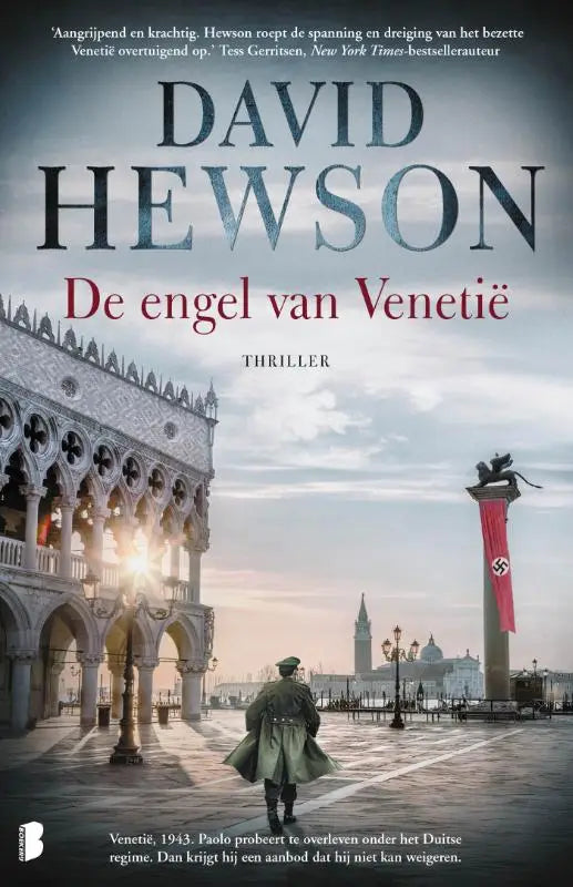 Cover van thriller roman de engel van venetië met paolo probeert te overleven onder duitse regime in venetië 1943