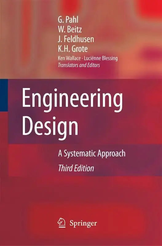 Rood paarse verloop boekomslag met witte tekst engineering design een systematische aanpak derde editie door g voor engineering design