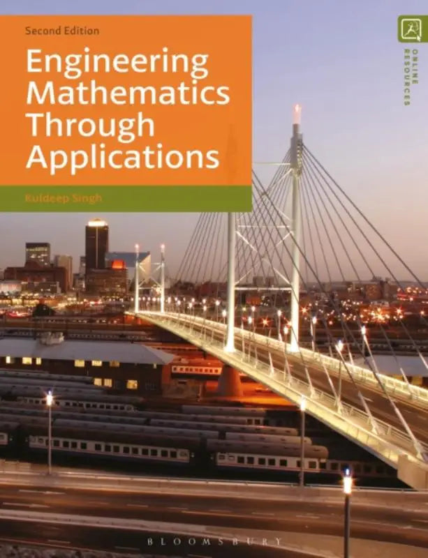 Hardcover textbook engineering mathematics through applications by kuldeep singh in orange and green with examples and exercises